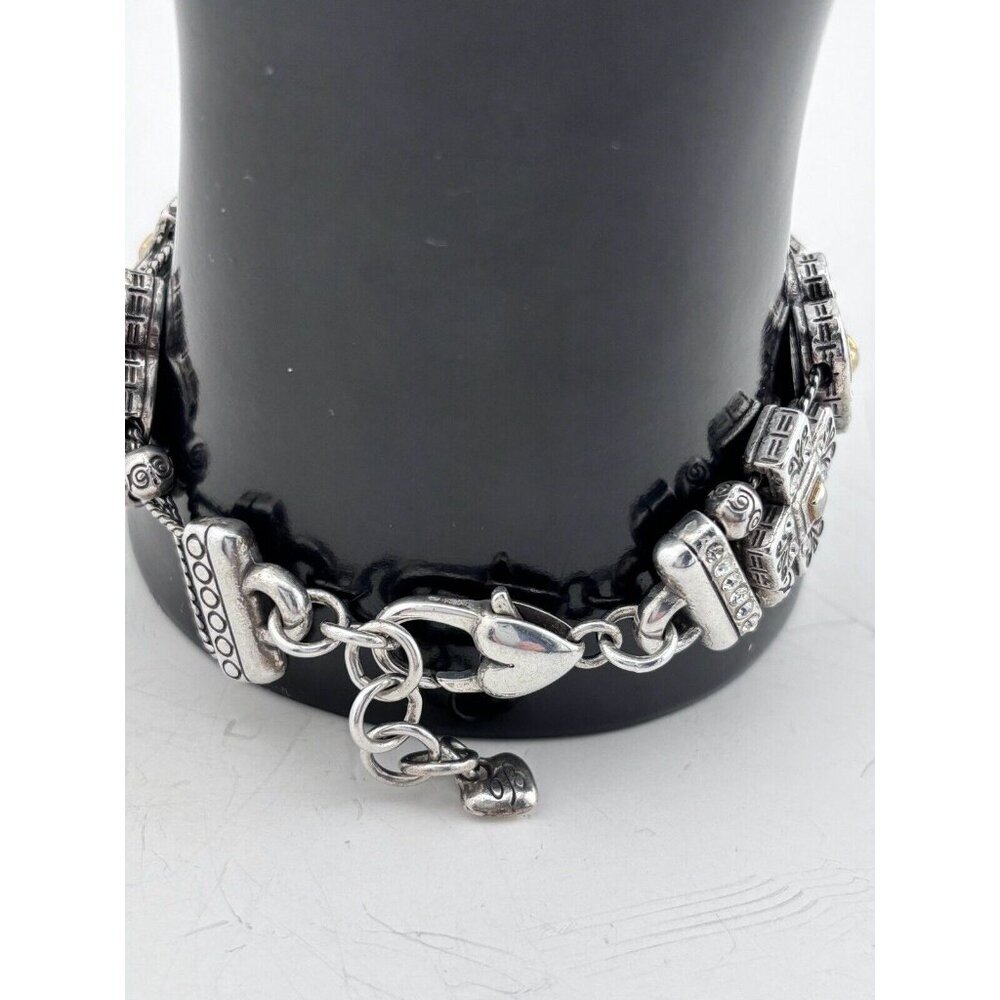 Brighton Silver and Gold Heart & Cross Bracelet - Picture 7 of 8